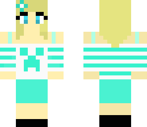 cyan-white girl