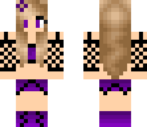 purple beach girl