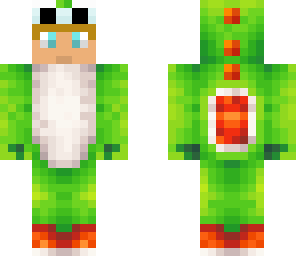 boy in a yoshi pak