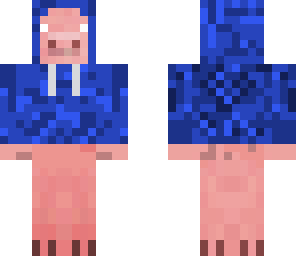 pig with hoodie-hood up
