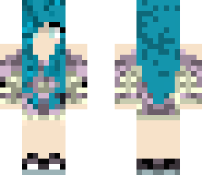 bluehair girl