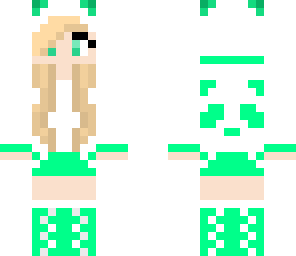 green panda girl
