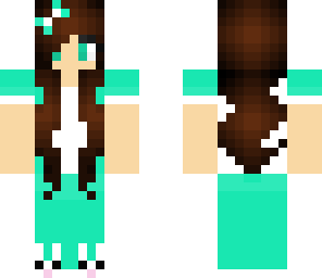 mint green pajama girl