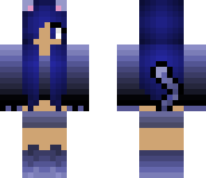 blueish purpleish kitty girl