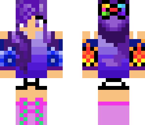 crazy purple haired girl
