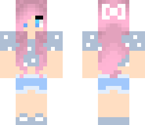 cute pink hair girl