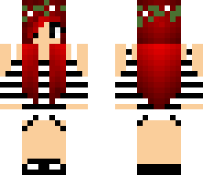striped flower girl red hair