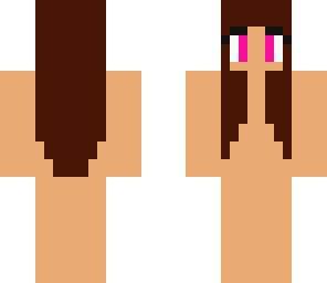 brown hair base with pink eyes