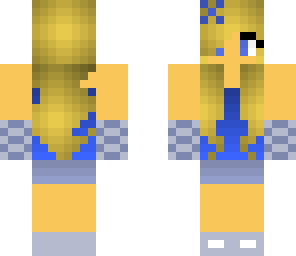 blonde girl blue based