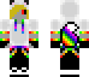 demonic rainbow fox boy