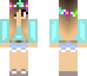 cute blue spring girl