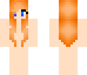orange hair skin base girl