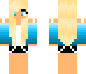 blue ombre girl
