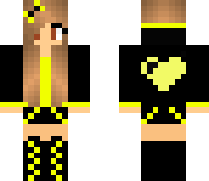 black and yellow headphone girl