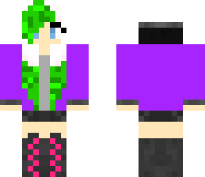 green emo girl