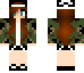 camo girl with a face
