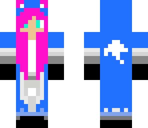 pink head in a fox onesie