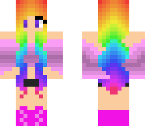 pink and rainbow girl finished