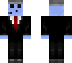 blue slime in a tux
