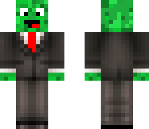 green in a suit