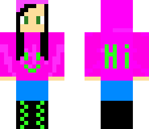 pink hoodie girl