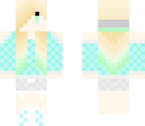 girl blue squares