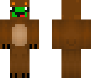 cute derpy turtle in bear costume