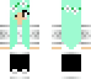 mint haired girl