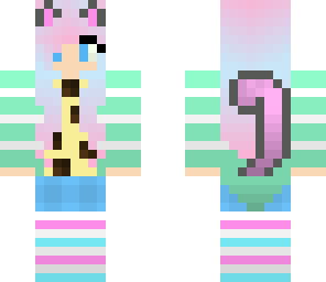 cotton candy cookie shirt cat girl