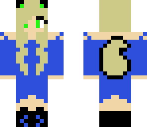 cute blue fox girl blonde hair