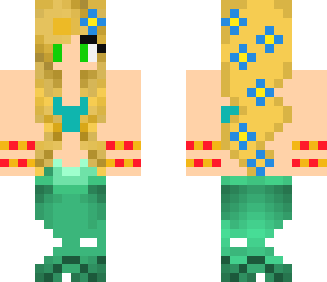 blond mermaid with flowers