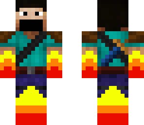 flaming man