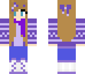 purple winter girl