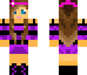 cute purple stripy girl