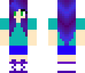the girl with purple hair