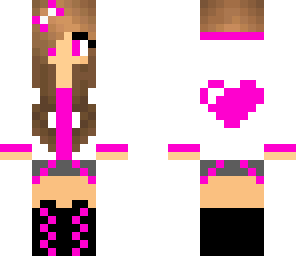 pink heart girl