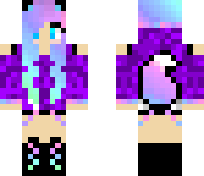 purple faded wolf girl