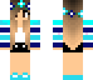 blue flower girl