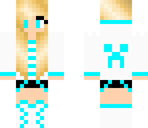 cute blue creeper girl