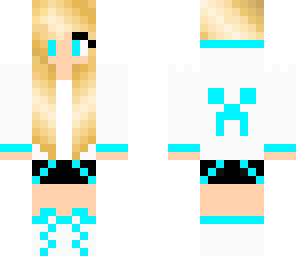 blue creeper hoodie girl