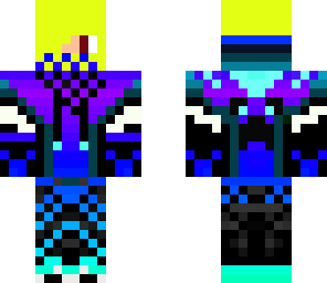 hombre azul y rubio
