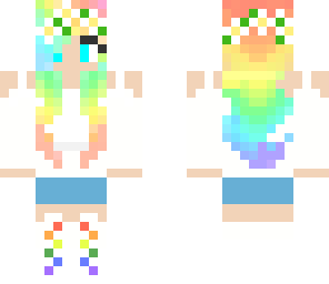 pastel rainbow girl
