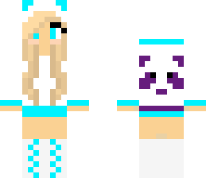 blue panda girl