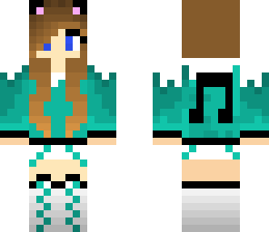 teal music girl edit