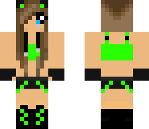 hot gamergirl green and black