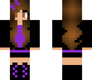 purple and black headphone girl