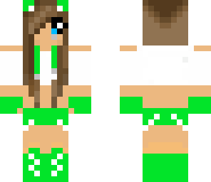 hot gamergirl white and green
