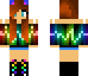 rainbow sound wave girl