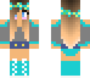 blue flower girl
