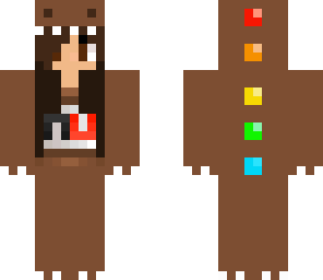 dino gril with brown hair